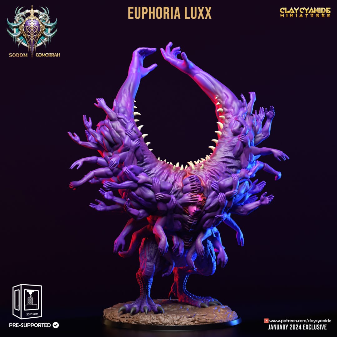 3D Printed Clay Cyanide Sodom Gomorrah - Euphoria Luxx 28mm 32 mm D&D - 3D Printing Boss