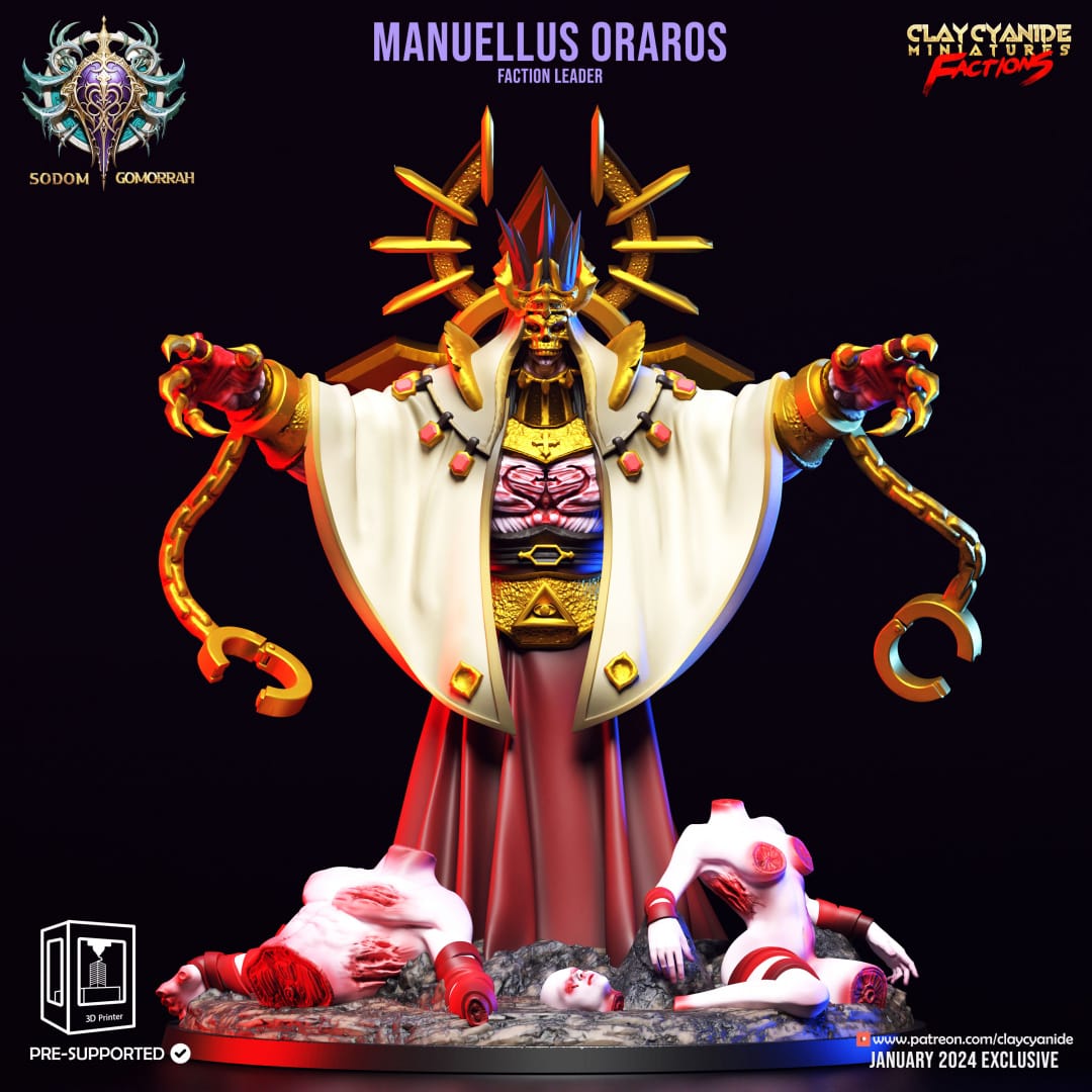 3D Printed Clay Cyanide Sodom Gomorrah - Manuellus Oraros 28mm 32 mm D&D - 3D Printing Boss