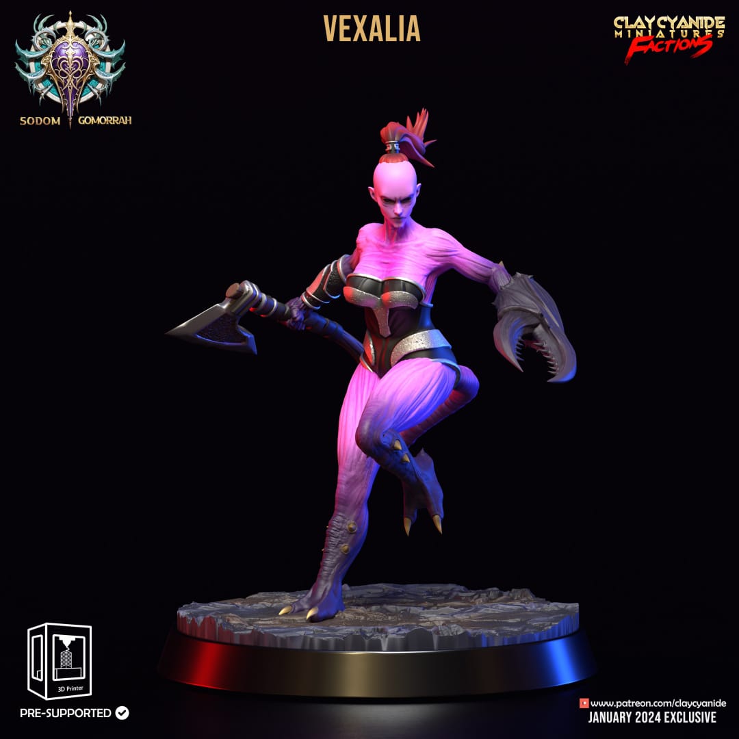 3D Printed Clay Cyanide Sodomite Vexxers FACTION 28 32 mm D&D - 3D Printing Boss