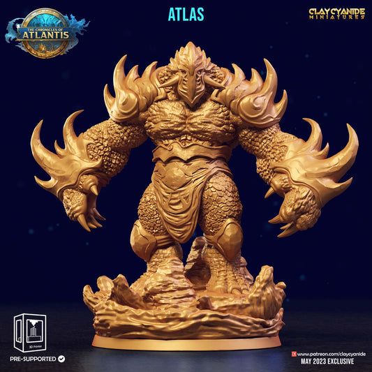 3D Printed Clay Cyanide Water Berserker The Chronicles of Atlantis 28 32 mm D&D - 3D Printing Boss