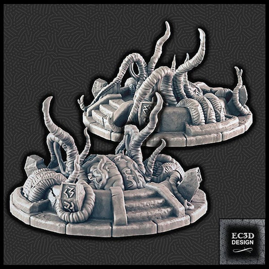 3D Printed EC3D Designs Terrain Set A Den of Alien Evil 28 32mm D&D - 3D Printing Boss