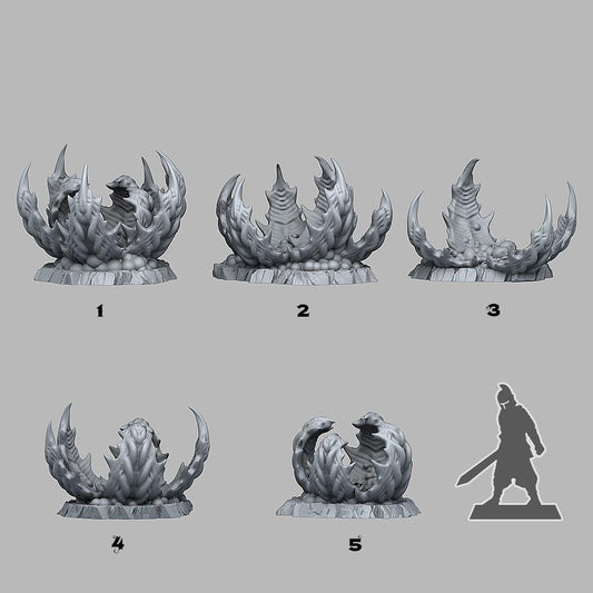 3D Printed Fantastic Plants and Rocks Alien Carnivorous Plants 28mm - 32mm D&D Wargaming - 3D Printing Boss