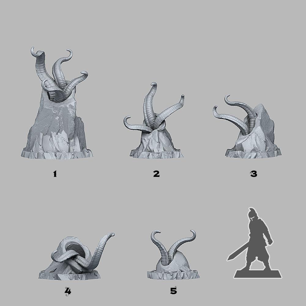 3D Printed Fantastic Plants and Rocks Alien Mars Stones 28mm - 32mm D&D Wargaming - 3D Printing Boss