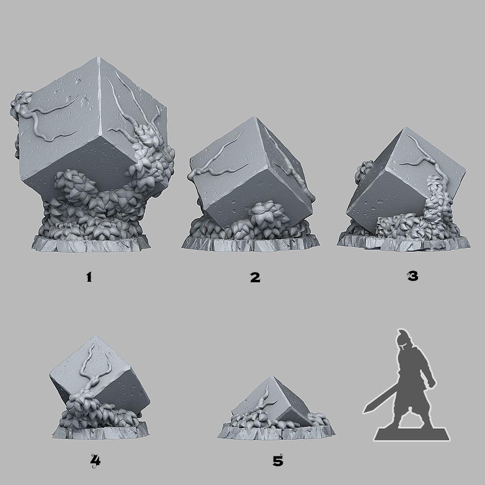 3D Printed Fantastic Plants and Rocks Corrupted Rocks 28mm - 32mm D&D Wargaming - 3D Printing Boss