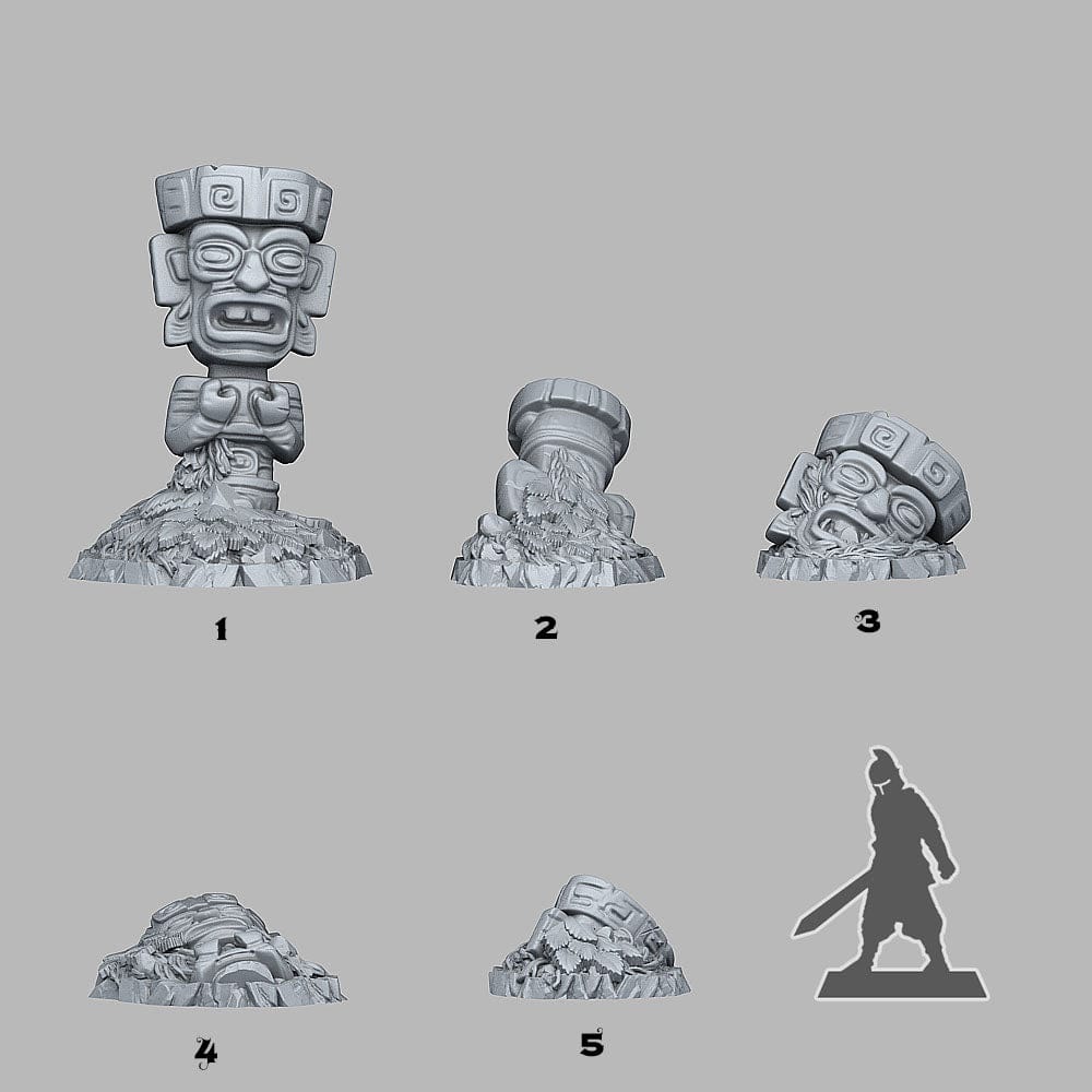 3D Printed Fantastic Plants and Rocks Cursed Jungle Totems 28mm - 32mm D&D Wargaming - 3D Printing Boss