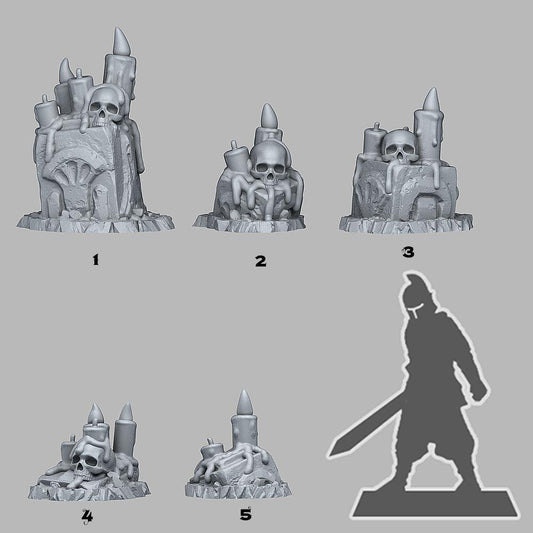 3D Printed Fantastic Plants and Rocks Deadly Autels 28mm - 32mm D&D Wargaming - 3D Printing Boss