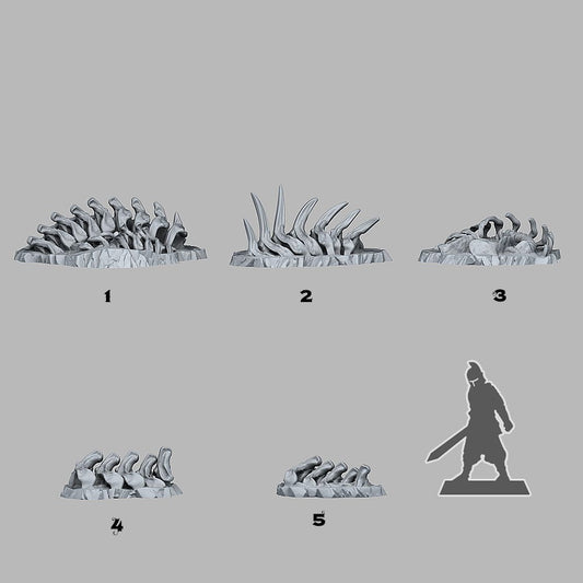 3D Printed Fantastic Plants and Rocks Fossilized Monster 28mm - 32mm D&D Wargaming - 3D Printing Boss