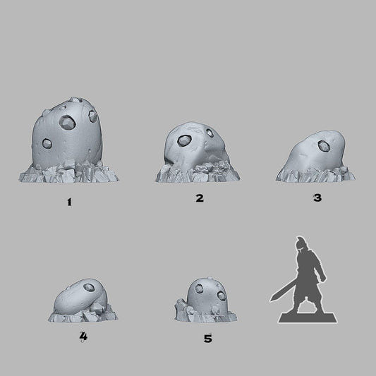 3D Printed Fantastic Plants and Rocks Gold Gemstones 28mm - 32mm D&D Wargaming - 3D Printing Boss