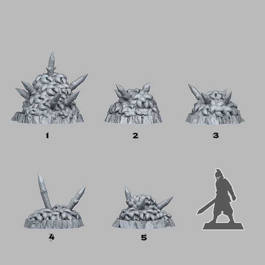 3D Printed Fantastic Plants and Rocks Grass Stake Trap 28mm - 32mm D&D Wargaming - 3D Printing Boss
