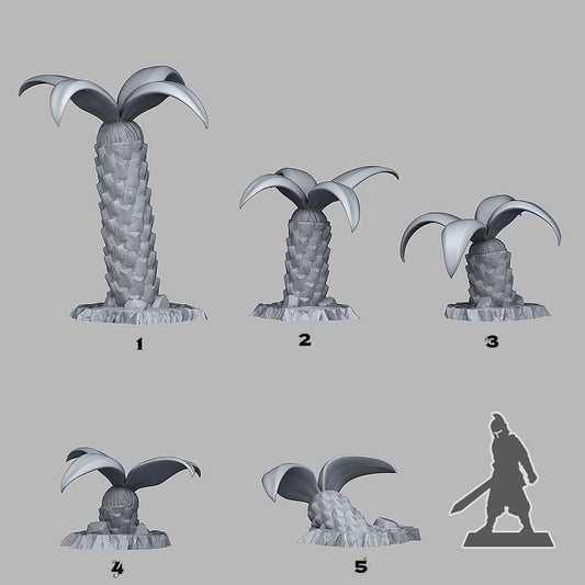 3D Printed Fantastic Plants and Rocks Island Palm 28mm - 32mm D&D Wargaming - 3D Printing Boss