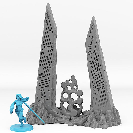 3D Printed Fantastic Plants and Rocks Mars Portal With Its Strange Cloud Effect 28mm - 32mm D&D Wargaming - 3D Printing Boss