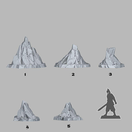 3D Printed Fantastic Plants and Rocks Martian Rocks 28mm - 32mm D&D Wargaming - 3D Printing Boss
