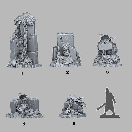 3D Printed Fantastic Plants and Rocks Spring Ruins 28mm - 32mm D&D Wargaming - 3D Printing Boss