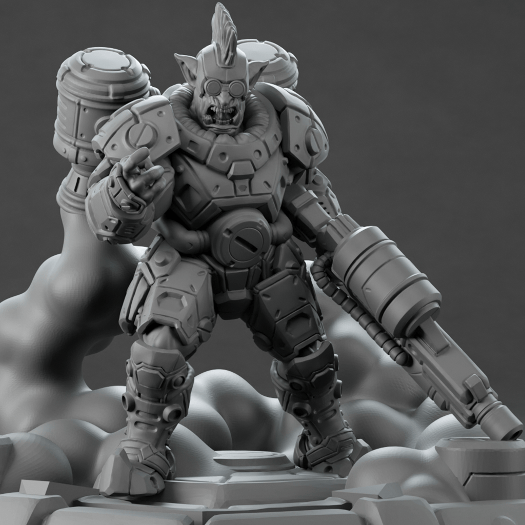 3D Printed Nafarrate Jumper Orc Set Space Orcs 28 32 mm D&D - 3D Printing Boss