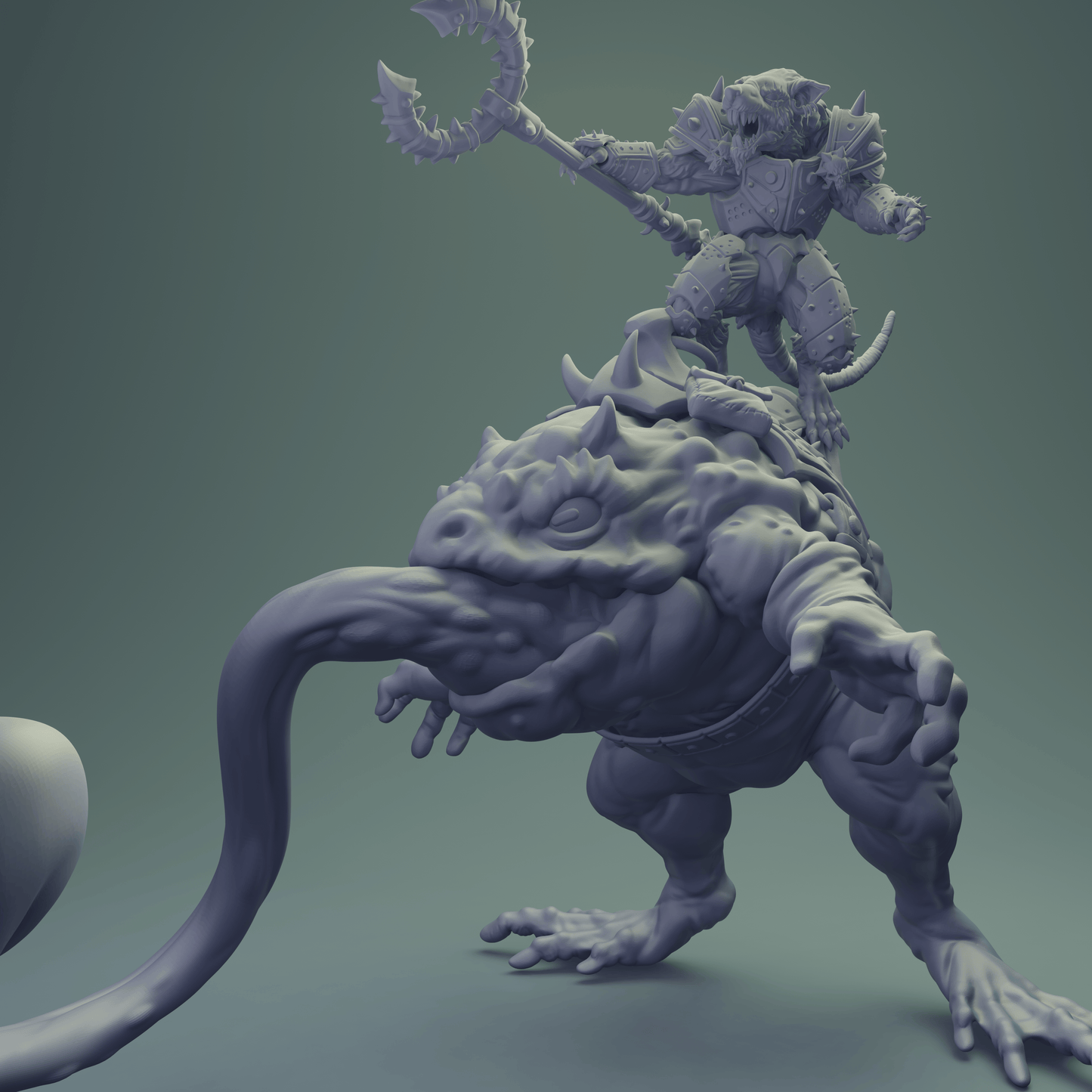 3D Printed Nafarrate Rats Army Rat Riding Frog Set 28mm 32mm D&D - 3D Printing Boss