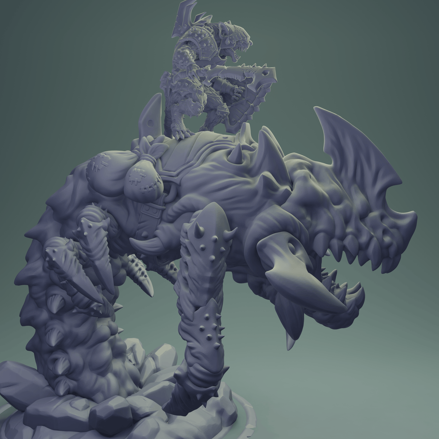 3D Printed Nafarrate Rats Army Rat Riding Wurm Set 28mm 32mm D&D - 3D Printing Boss