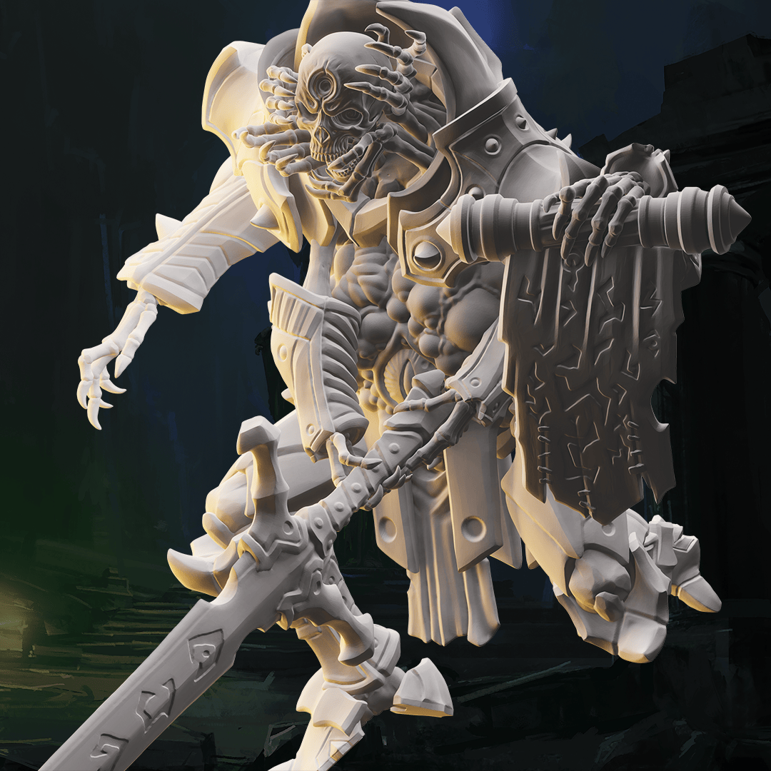 3D Printed Nafarrate Skeleton Berserker Skeletons Army 28mm 32mm D&D - 3D Printing Boss