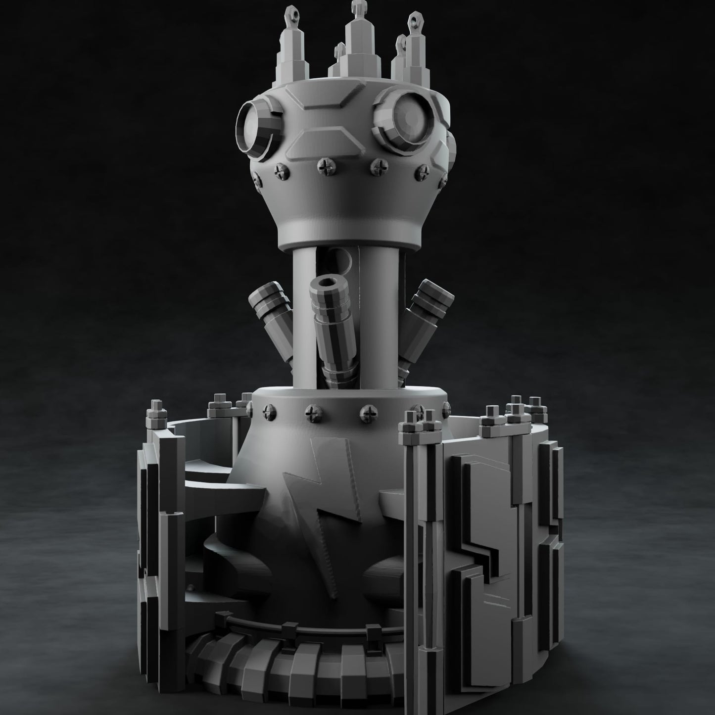 3D Printed Nafarrate Tesla Tower Space Orcs 28 32 mm D&D - 3D Printing Boss