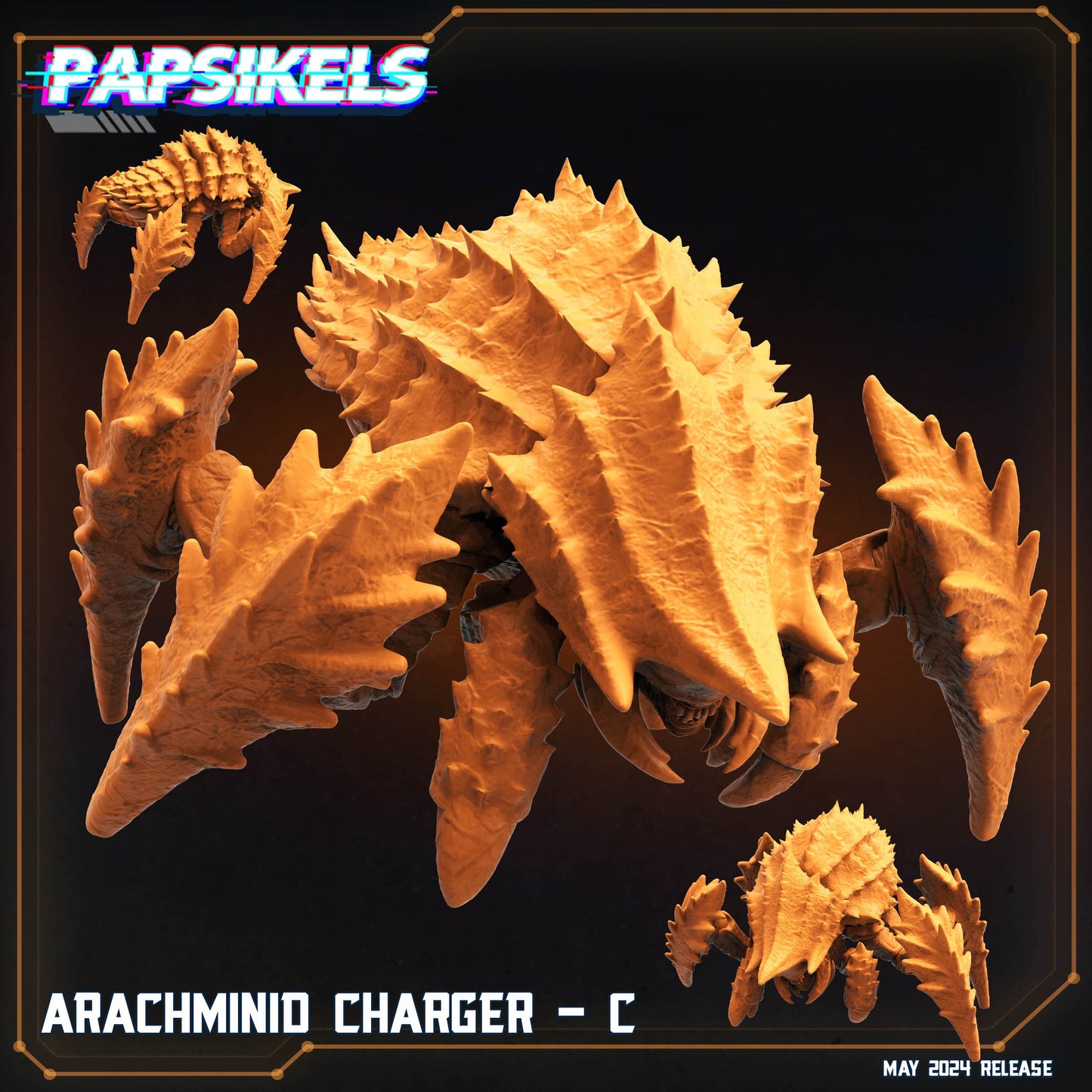3D Printed Papsikels Arachminid Charger Set Democracy Troopers Bugs and Bots 28mm 32mm - 3D Printing Boss