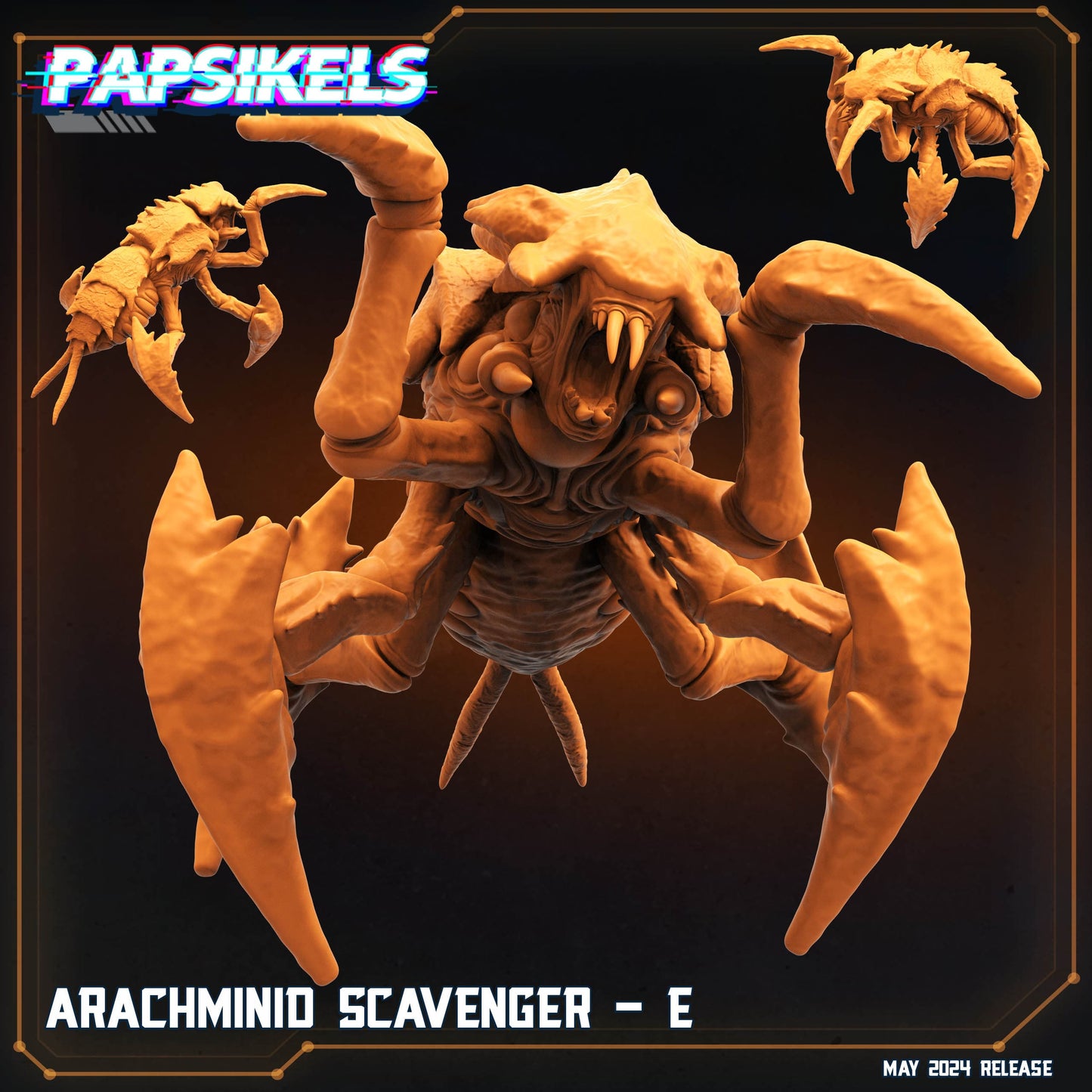 3D Printed Papsikels Arachminid Scavenger Set Democracy Troopers Bugs and Bots 28mm 32mm - 3D Printing Boss