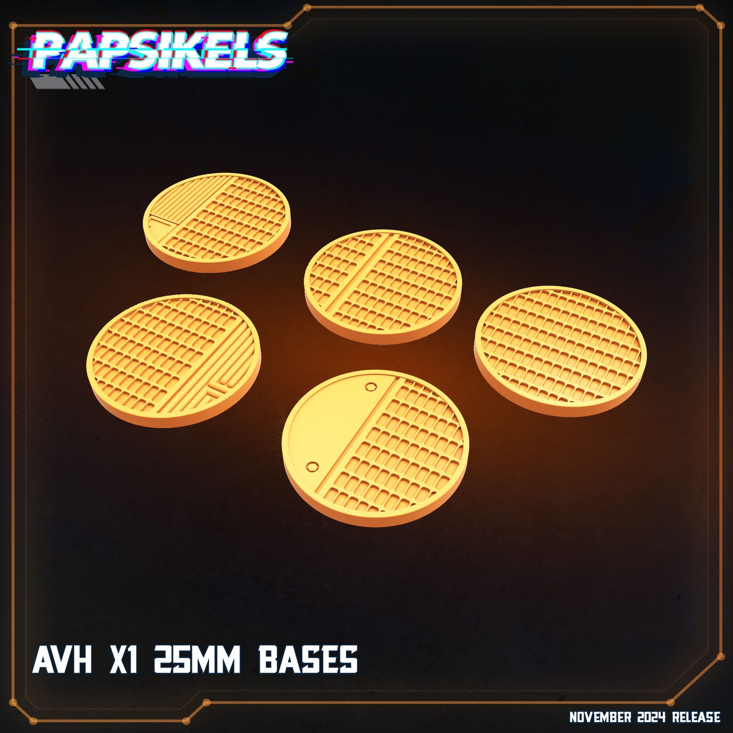 3D Printed Papsikels Avh X1 Bases Nov 2024 Scifi 28mm 32mm - 3D Printing Boss