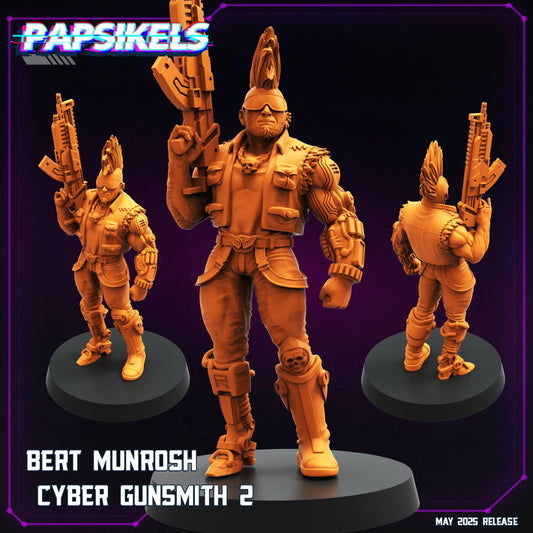 3D Printed Papsikels Bert Munrosh Cyber Gunsmith May 2025 Cyberpunk Set 28mm 32mm - 3D Printing Boss