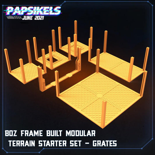 3D Printed Papsikels Boz Frame Built Modular Terrain Starter Set Aliens vs Humans Part 2 28mm 32mm - 3D Printing Boss