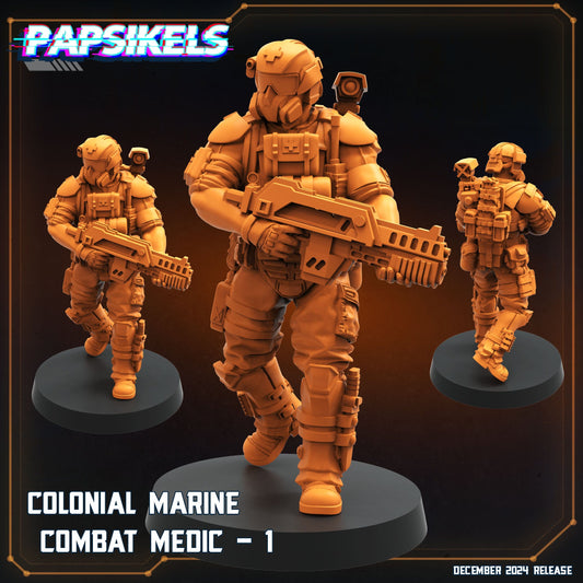 3D Printed Papsikels Colonial Marine Combat Medic Team Dec. 2024 SciFi 28mm 32mm - 3D Printing Boss
