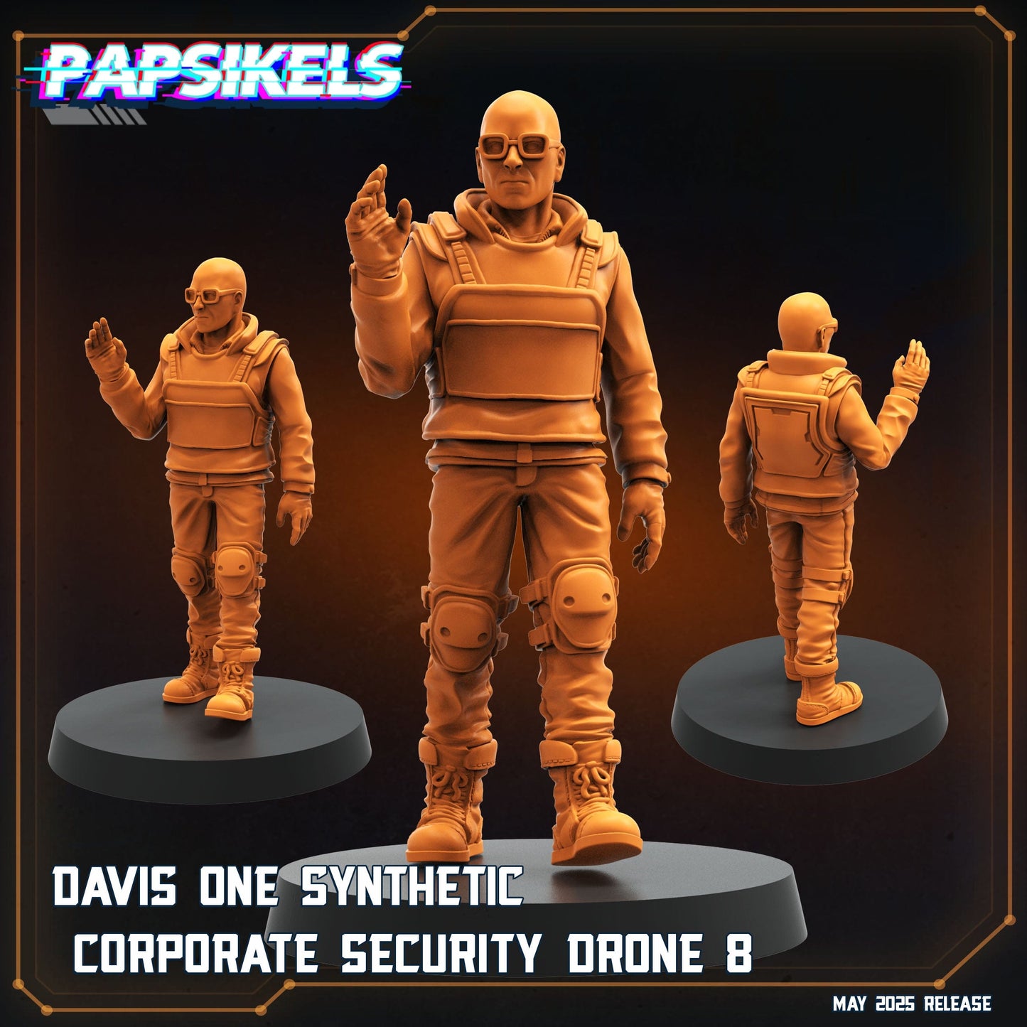 3D Printed Papsikels Davis One Synthetic Corporate Security Drone Set May 2025 Alien vs. Humans Reconnaissance 28mm 32mm - 3D Printing Boss