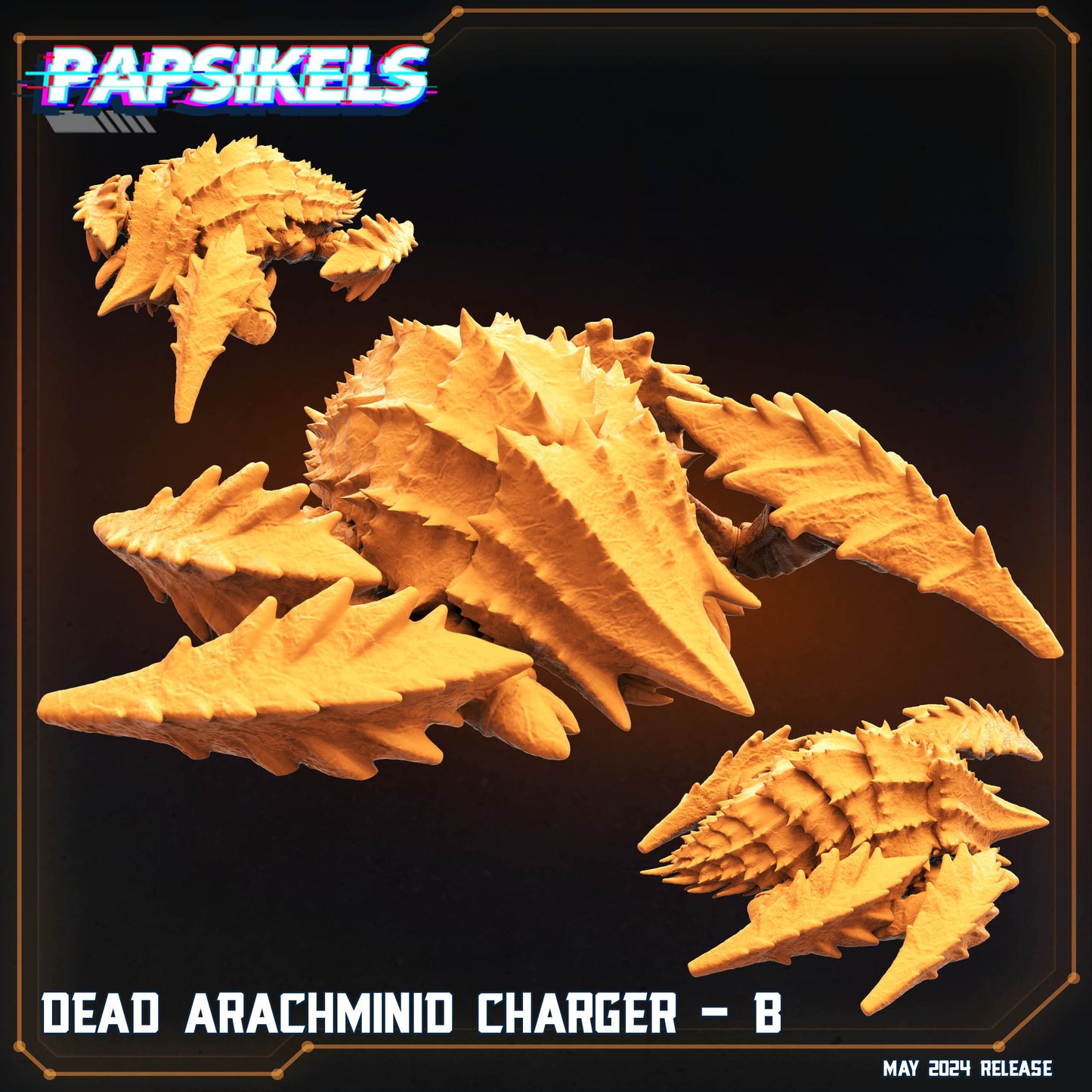 3D Printed Papsikels Dead Arachminid Charger Set Democracy Troopers Bugs and Bots 28mm 32mm - 3D Printing Boss