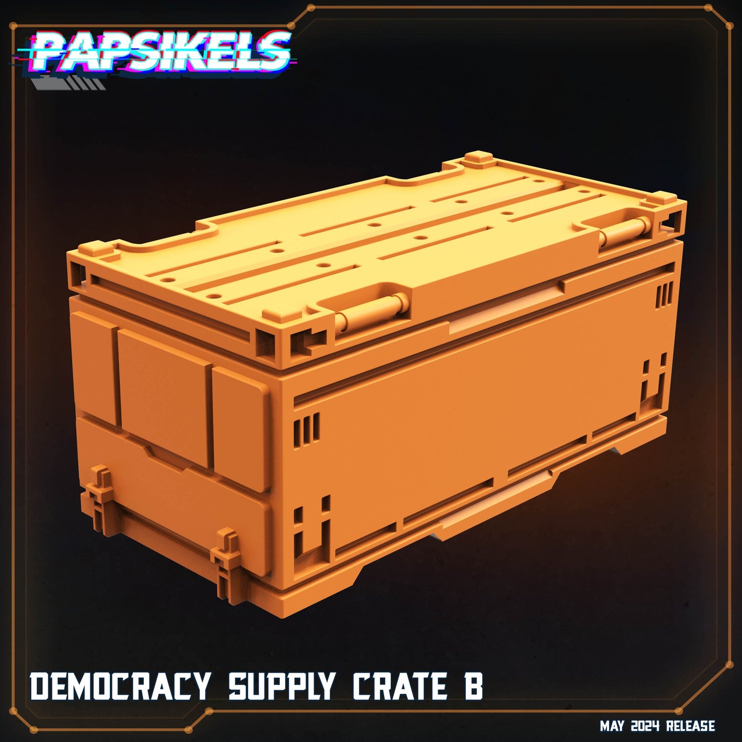 3D Printed Papsikels Democracy Supply Crate B Democracy Troopers Bugs and Bots 28mm 32mm - 3D Printing Boss
