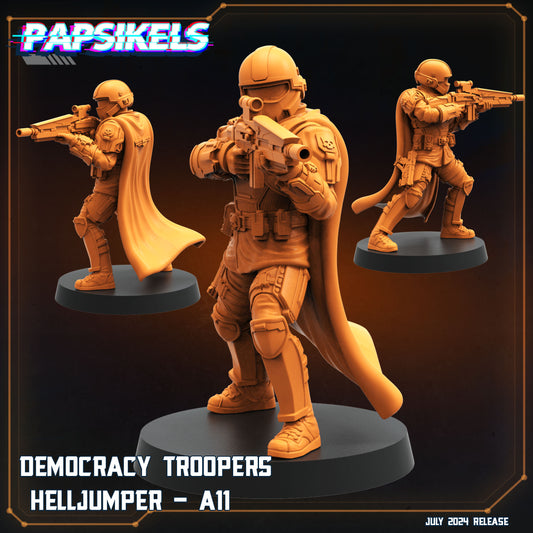 3D Printed Papsikels Democracy Trooper Helljumper Set July 2024 Scifi 28mm 32mm - 3D Printing Boss