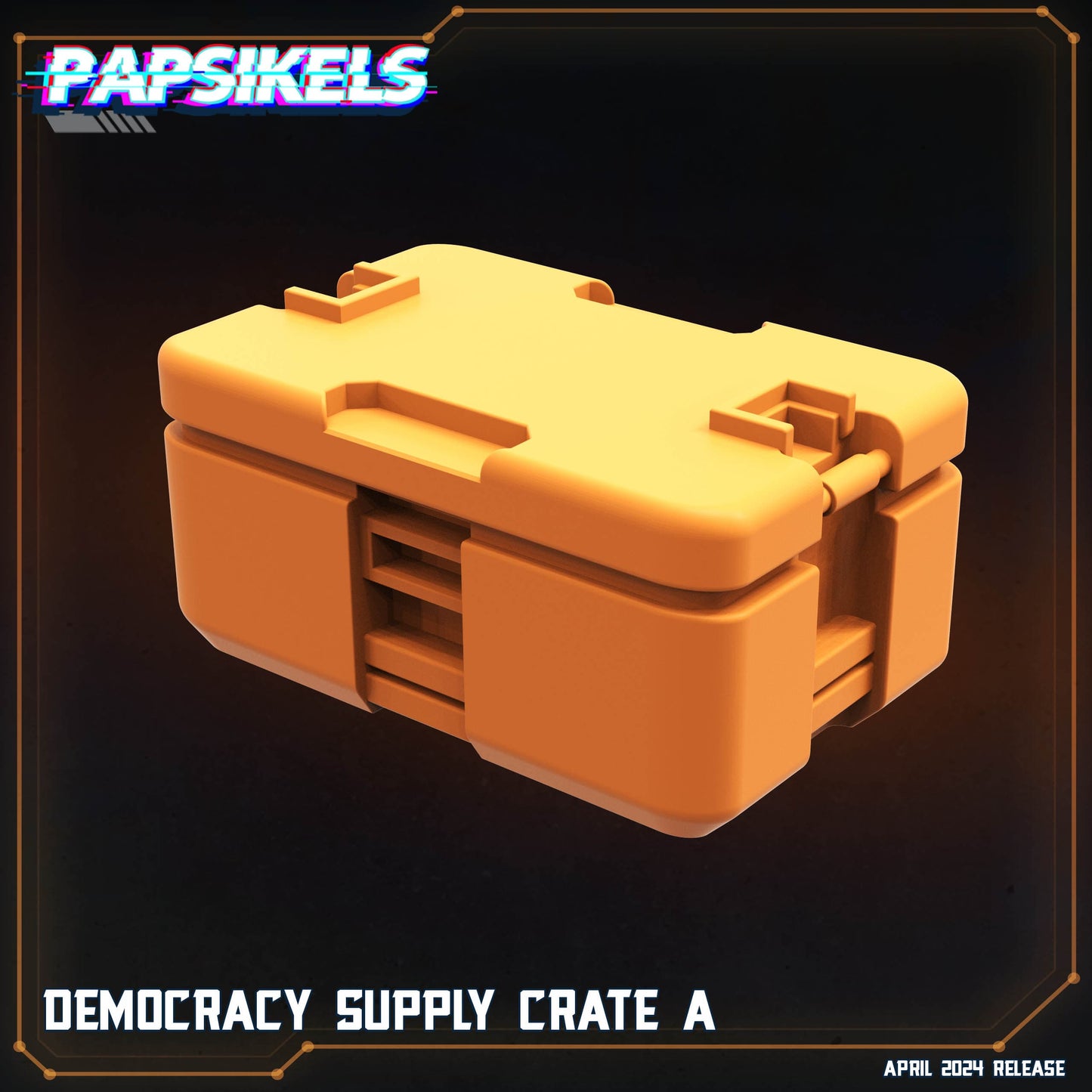 3D Printed Papsikels Democracy Troopers SciFi Set Democracy Supply Crate A 28mm 32mm - 3D Printing Boss