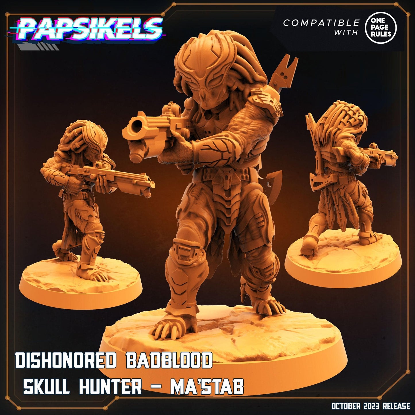 3D Printed Papsikels Dishonored Badblood Skullhunter Mastab 28mm 32mm - 3D Printing Boss