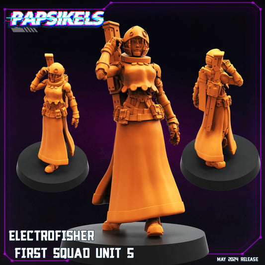 3D Printed Papsikels Electrofisher First Squad Set May 2024 Cyberpunk 28mm 32mm - 3D Printing Boss