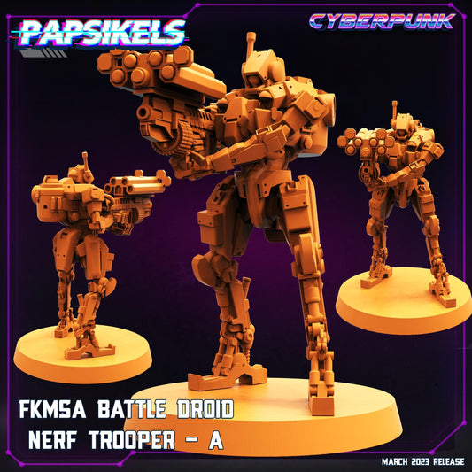 3D Printed Papsikels - Fkmsa Battle Droid Nerf Trooper Set March 2023 Cyberpunk - 28mm 32mm - 3D Printing Boss