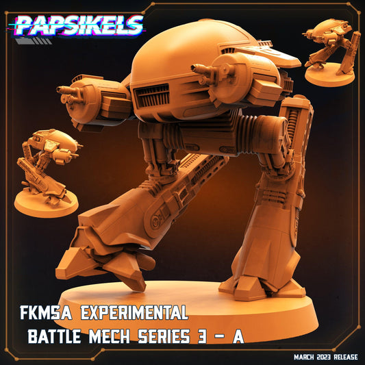 3D Printed Papsikels - Fkmsa Experimental Battle Mech Series 3 Set - 28mm 32mm - 3D Printing Boss