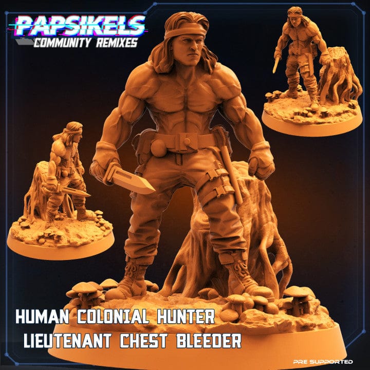 3D Printed Papsikels Human Colonial Hunter Set Skull Hunters 2 The Exterminators 28mm 32mm - 3D Printing Boss