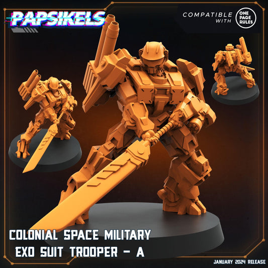 3D Printed Papsikels Human Offence Force Mech Troopers Set Dropship Troopers 28mm 32mm - 3D Printing Boss
