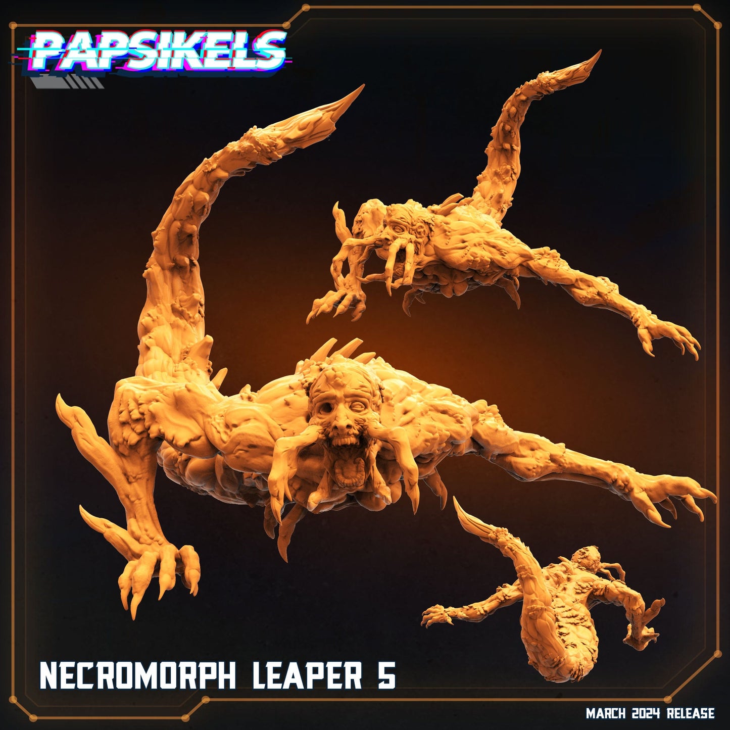 3D Printed Papsikels Necromorph Leapers MARCH 2025 SCIFI 28mm 32mm - 3D Printing Boss