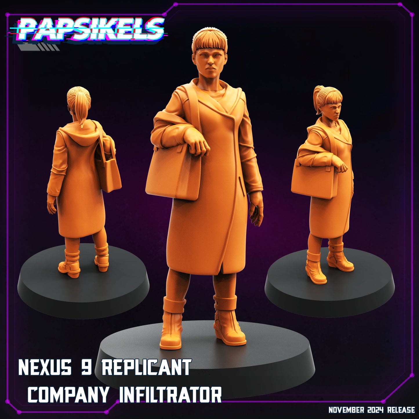 3D Printed Papsikels Nexus 9 Replicant Company Infiltrator Nov 2024 Cyberpunk 28mm 32mm - 3D Printing Boss