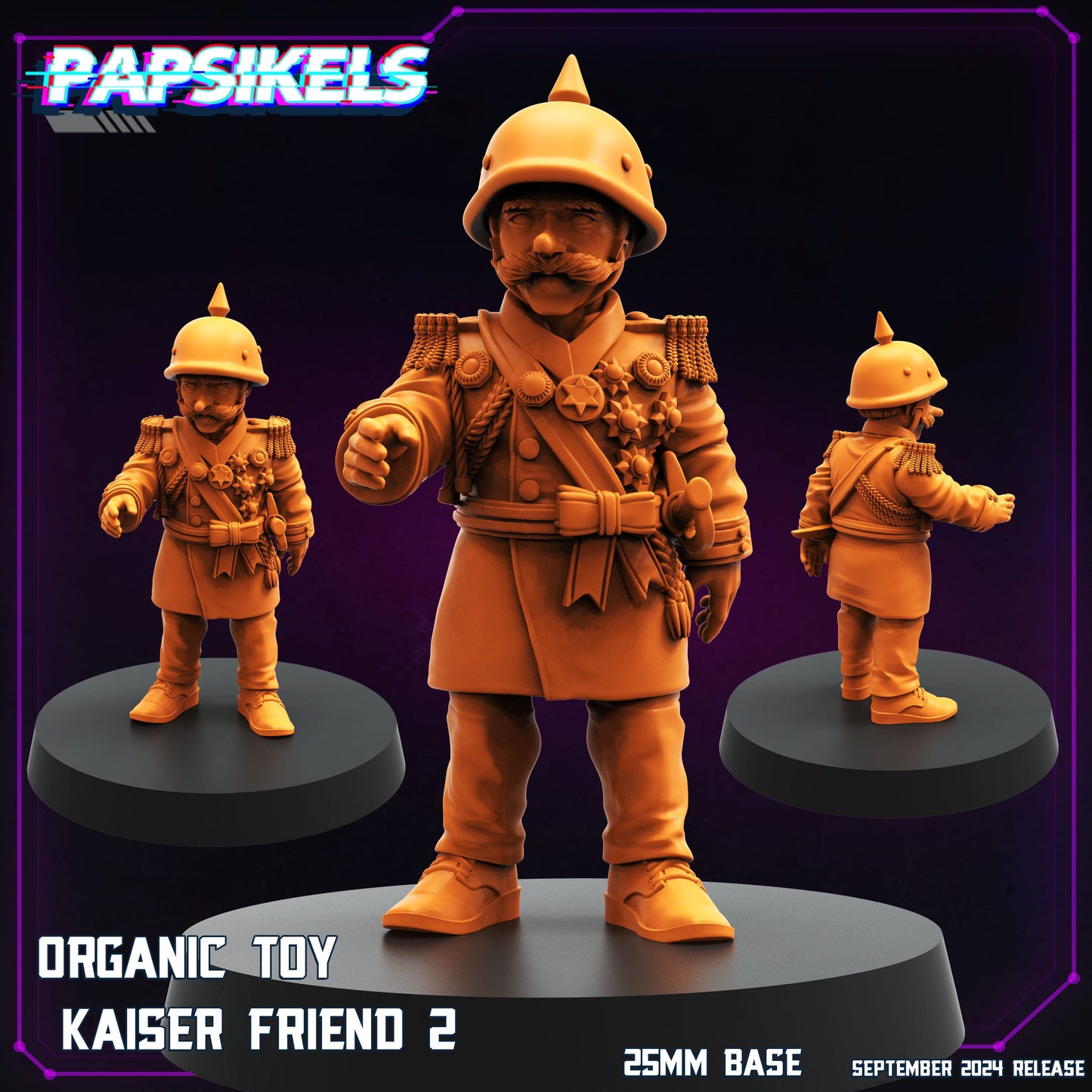 3D Printed Papsikels Organic Toy Kaser Friend Set SEPTEMBER 2024 CYBERPUNK 28mm 32mm - 3D Printing Boss