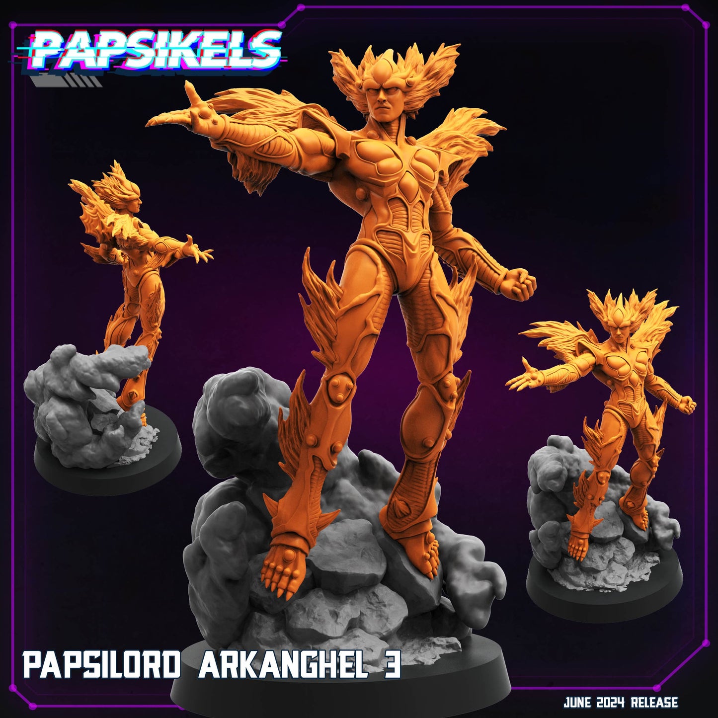 3D Printed Papsikels Papsilord Arkanghel Set JUNE 2024 TRIBES - CYBERPUNK 28mm 32mm - 3D Printing Boss