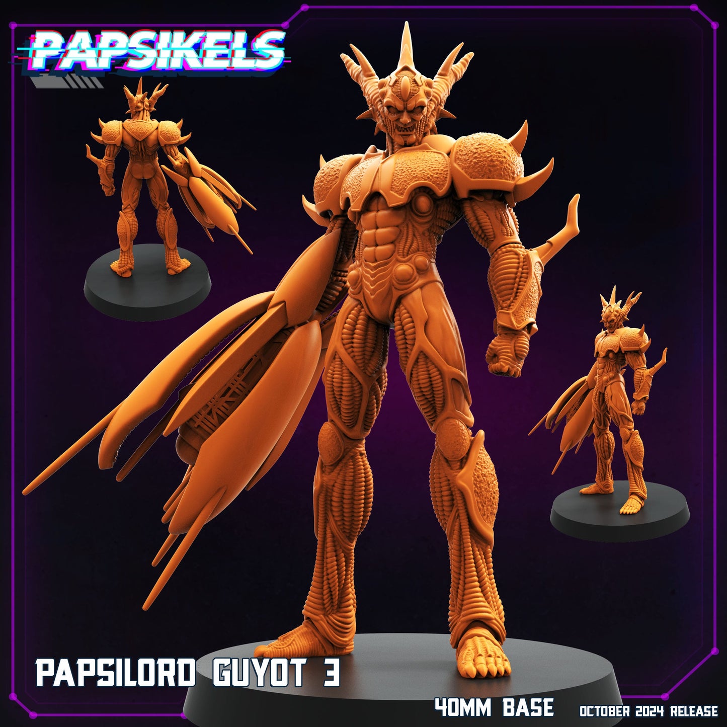 3D Printed Papsikels Papsilord Guyot Ver 3 October 2024 Cyberpunk 28mm 32mm - 3D Printing Boss