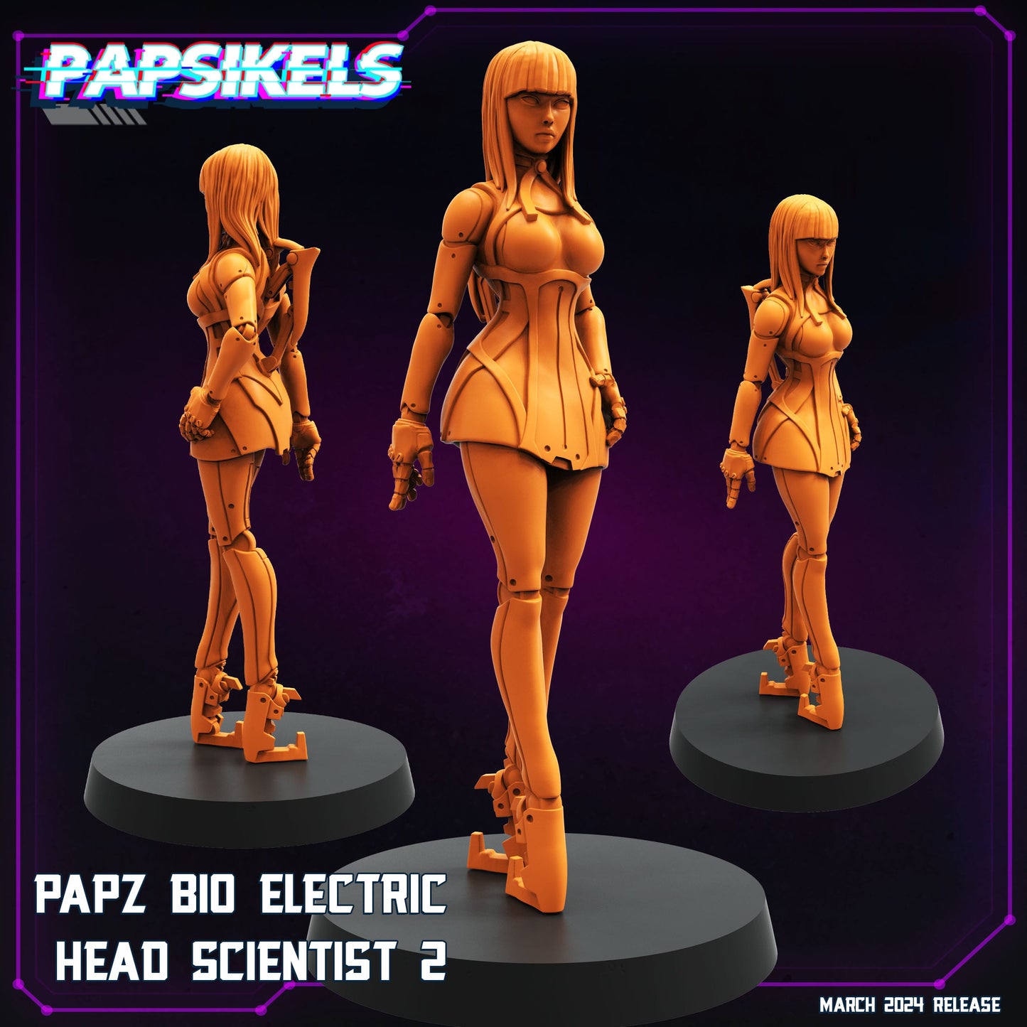 3D Printed Papsikels Papz Bio Electric Head Scientist Set 28mm 32mm - 3D Printing Boss