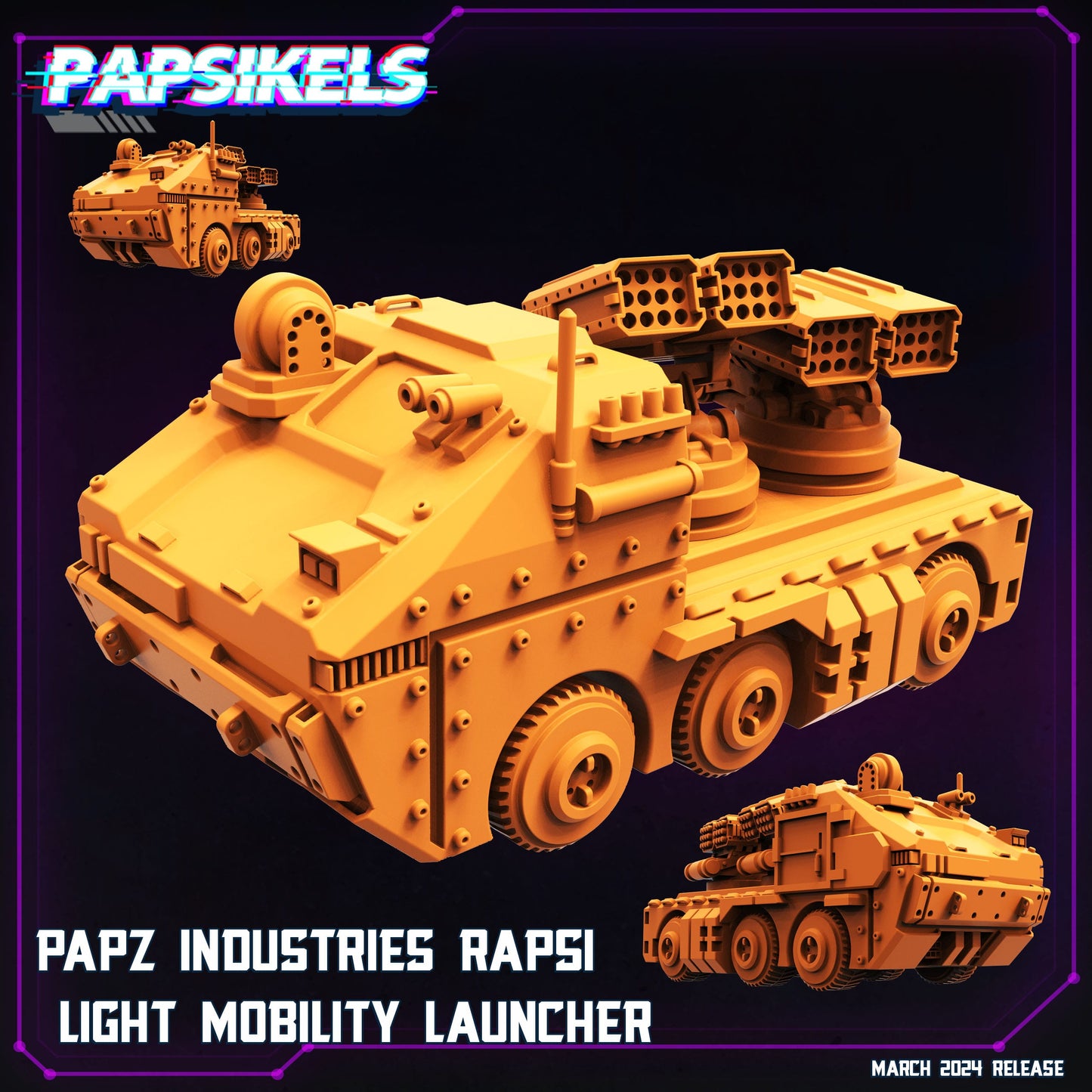 3D Printed Papsikels Papz Industries Rapsi Light High Mobility Launcher 28mm 32mm - 3D Printing Boss
