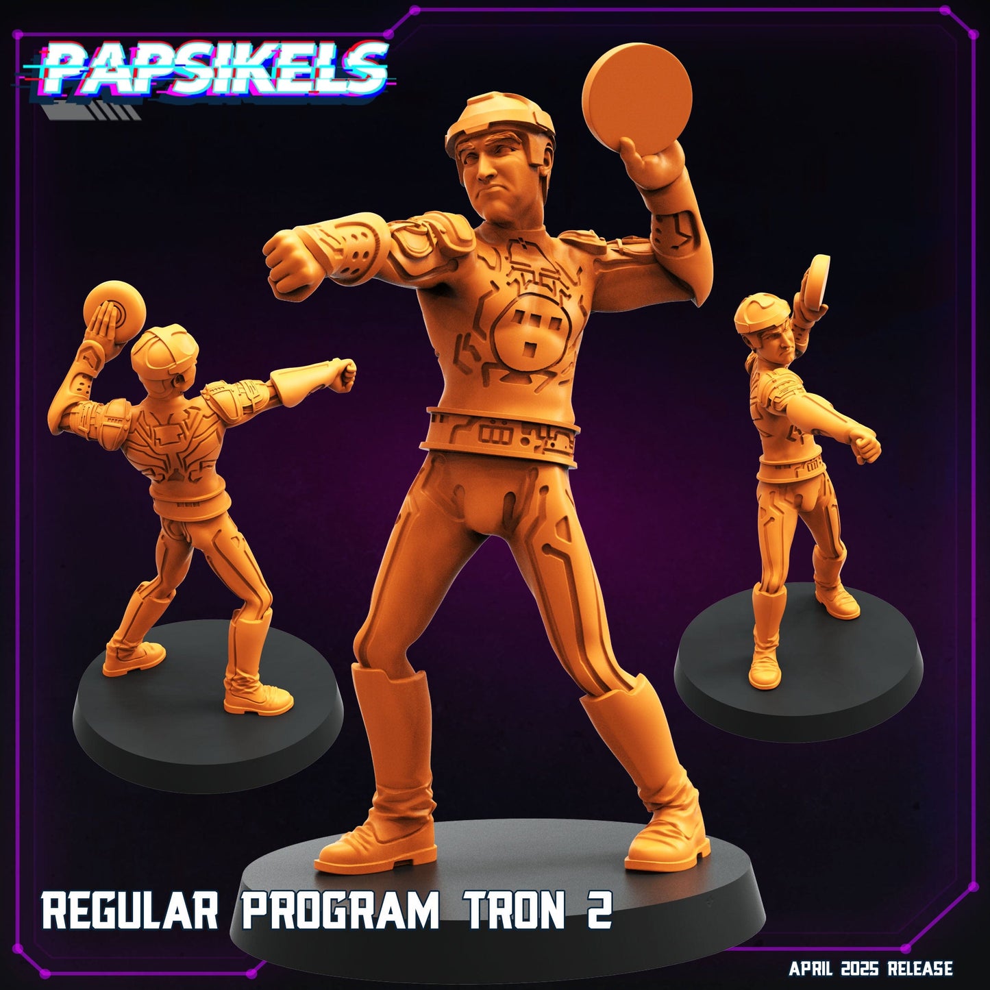 3D Printed Papsikels Regular Program Tron April 2025 Cyberpunk 28mm 32mm - 3D Printing Boss