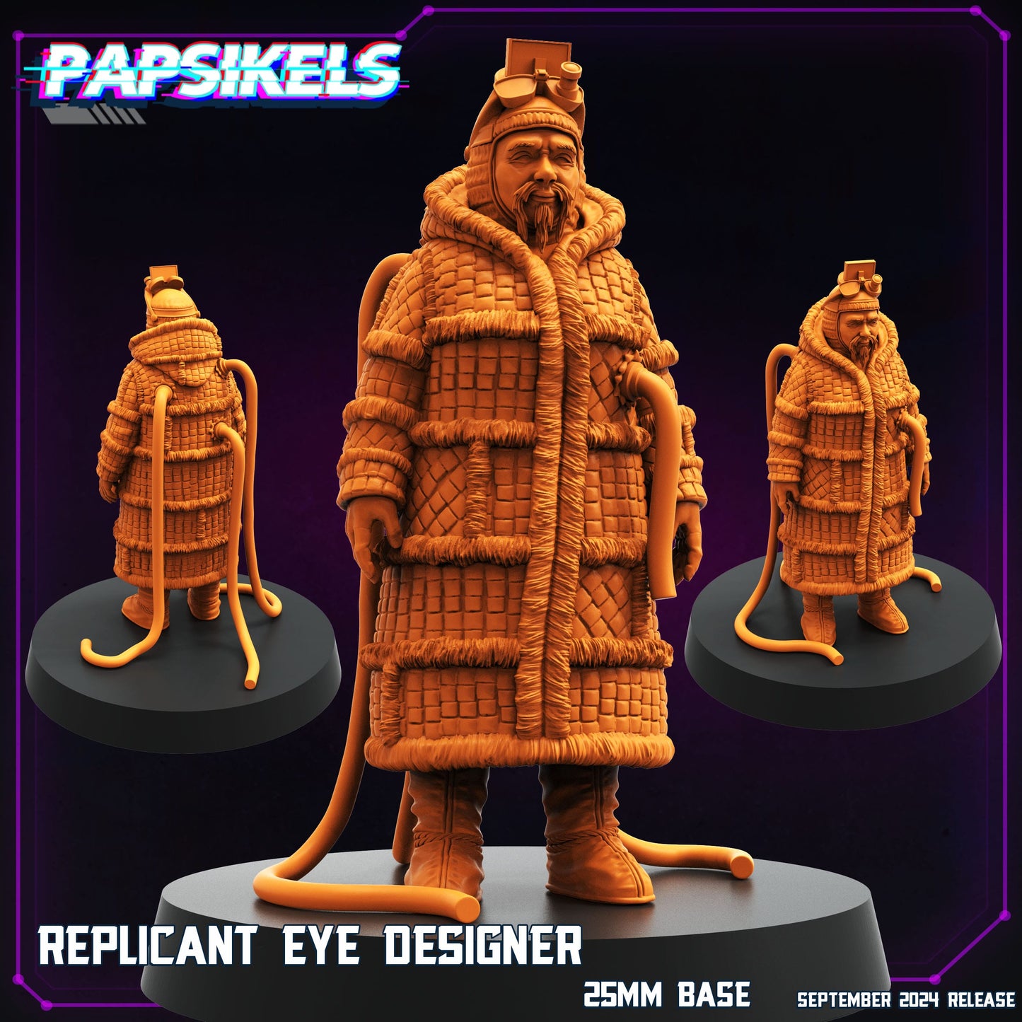 3D Printed Papsikels Replicant Eye Designer Set SEPTEMBER 2024 CYBERPUNK 28mm 32mm - 3D Printing Boss
