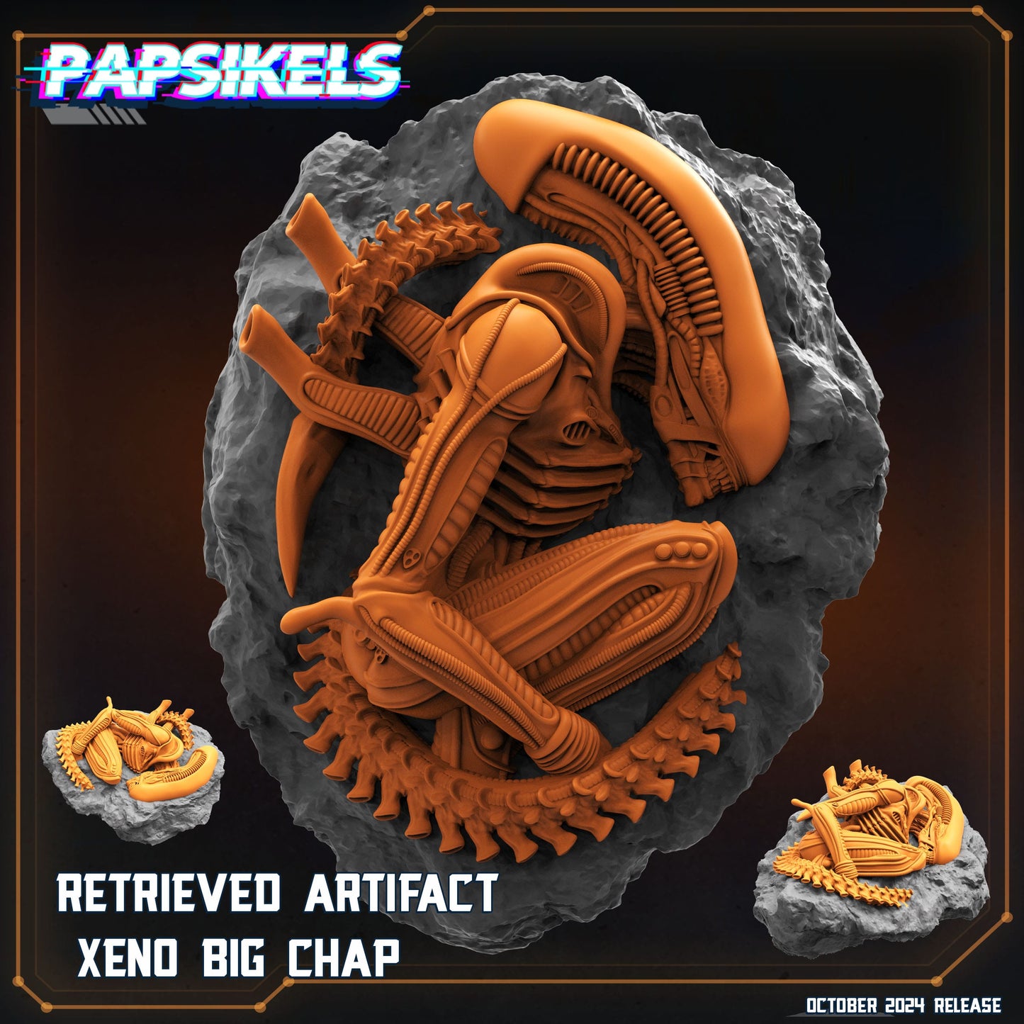 3D Printed Papsikels Retrieved Artifact Xeno Big Chap October 2024 SciFi 28mm 32mm - 3D Printing Boss