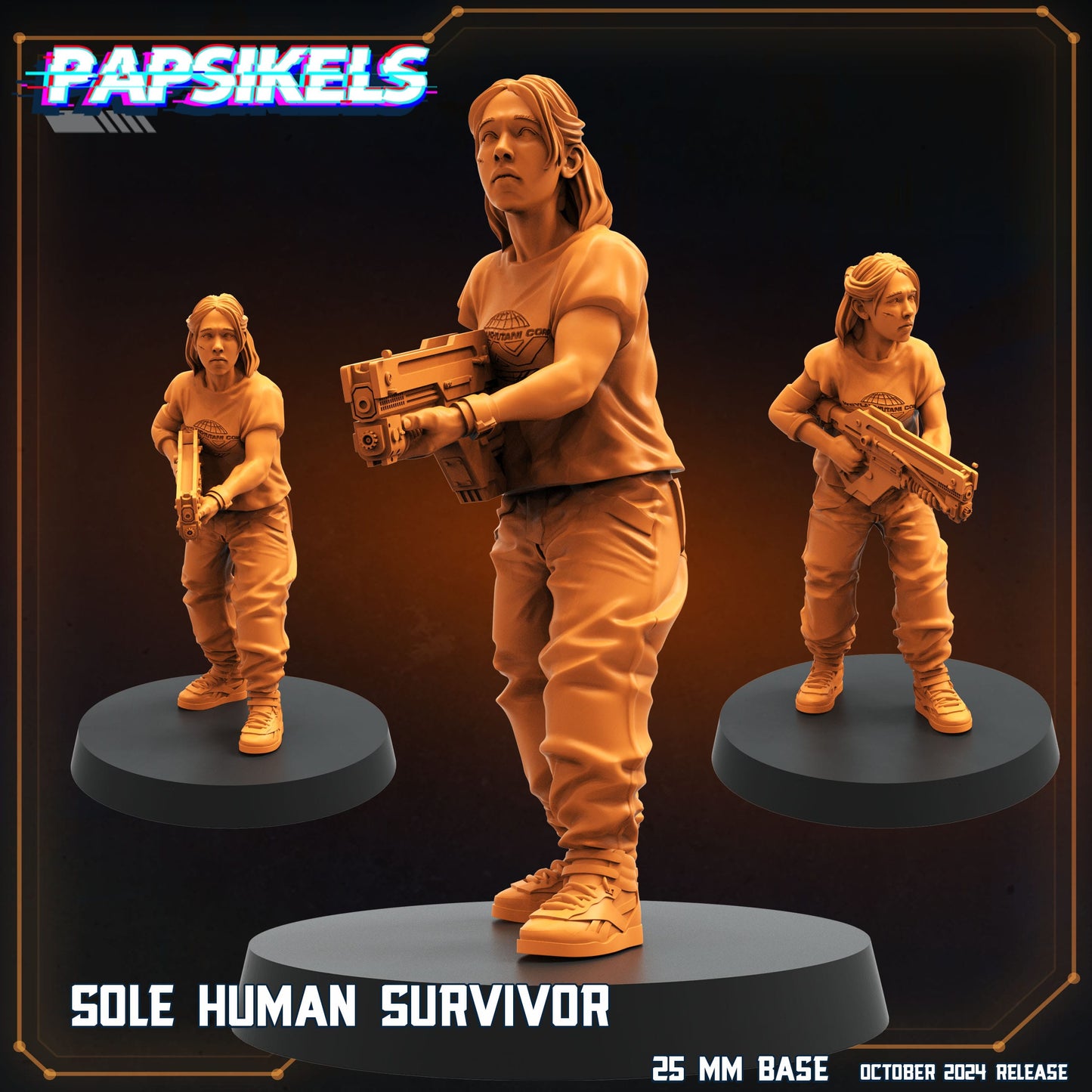3D Printed Papsikels Sole Human Survivor October 2024 SciFi 28mm 32mm - 3D Printing Boss